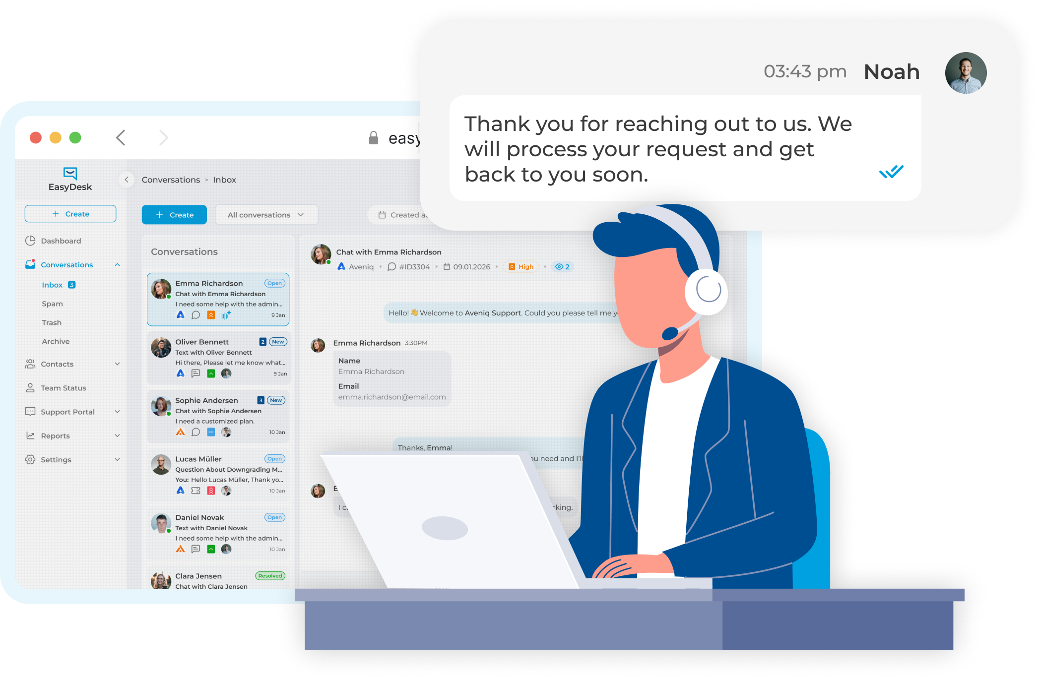 Improve your Customer support experience with Easy Desk